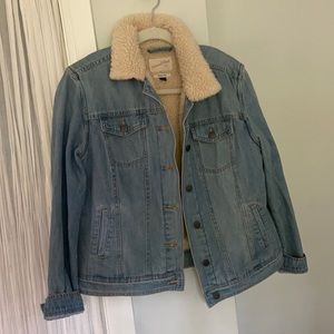 fuzzy jean jacket